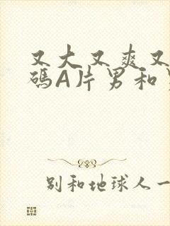 又大又爽又黄无码A片男和男