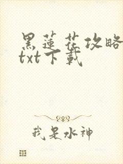 黑莲花攻略手册txt下载