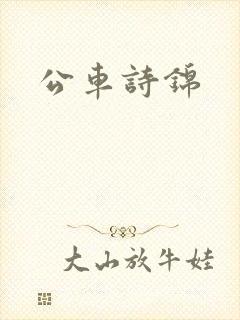 公车诗锦封面