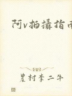 阿v拍摄指南封面