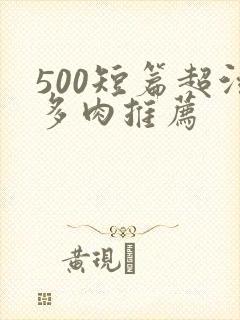 500短篇超污多肉推荐