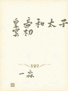 皇帝和太子妃h云初封面