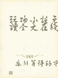 玩物小说免费阅读全文在线阅笔趣阁无弹窗封面