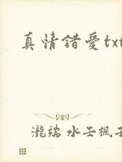 真情错爱txt封面