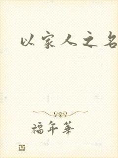 以家人之名小说