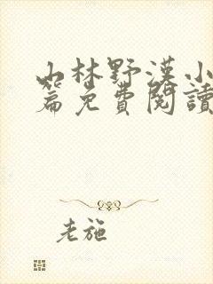 山林野汉小说全篇免费阅读