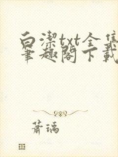 白洁txt全集笔趣阁下载