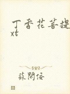 丁香花菩提树txt封面