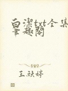 白洁txt全集笔趣阁