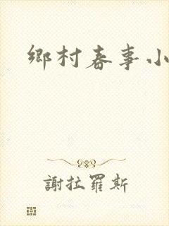 乡村春事小说封面