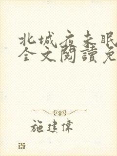 北城夜未眠小说全文阅读免费