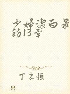 少妇洁白最刺激的13章