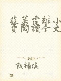 苏莱霍离小说免费阅读全文