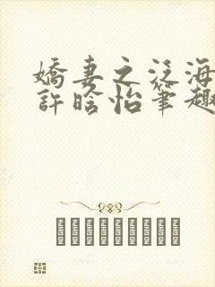 娇妻之泛海之舟许晗怡笔趣阁