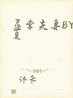 寻常夫妻BY写夏