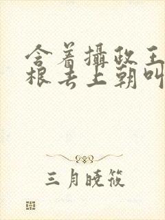 含着摄政王的紫根去上朝叫什么封面