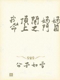 我顶开妈妈的生命上之门目录封面