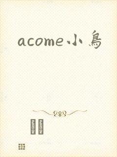 acome小鸟封面