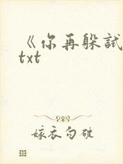 《你再躲试试》txt