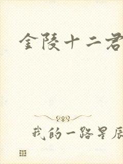 金陵十二君封面