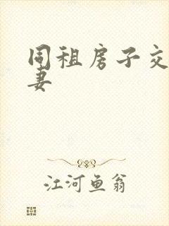 同租房子交换夫妻封面