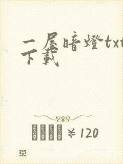 一屋暗灯txt下载