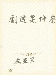 剧透是什么意思封面