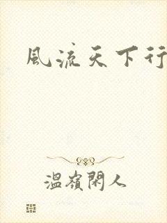 风流天下行封面