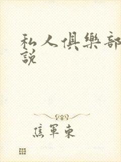 私人俱乐部 小说封面