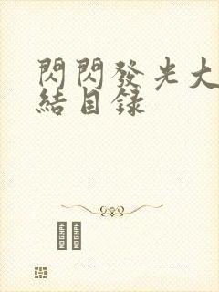 闪闪发光大团圆结目录封面