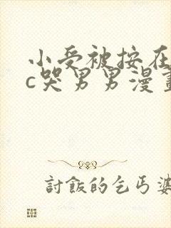 小受被按在墙上c哭男男漫画封面