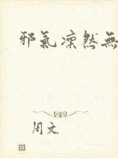 邪气凛然无弹窗封面