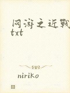 网游之近战法师txt
