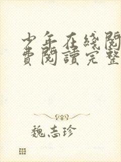 少年在线阅读免费阅读完整版封面