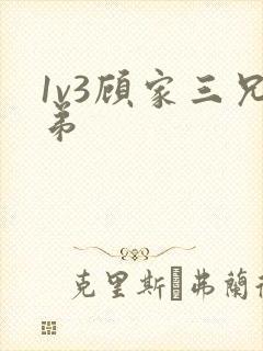 1v3顾家三兄弟封面