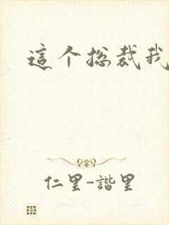 这个总裁我要了封面