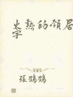 火热的领居中文字封面