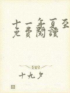 十一年夏至小说免费阅读封面