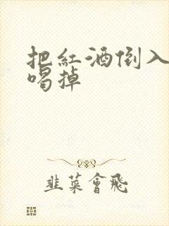 把红酒倒入b里喝掉