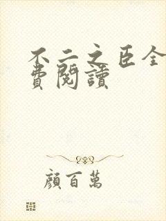 不二之臣全文免费阅读