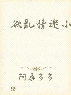 欲乱情迷小说封面