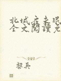 北城夜未眠小说全文阅读免费封面