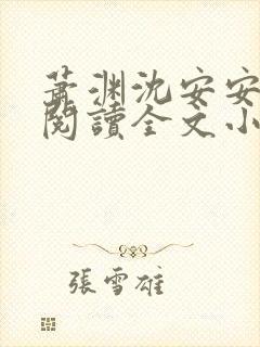 萧渊沈安安免费阅读全文小说