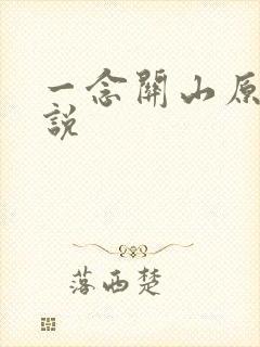 一念关山原著小说封面