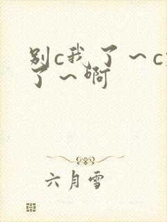 别c我了～c烂了～啊