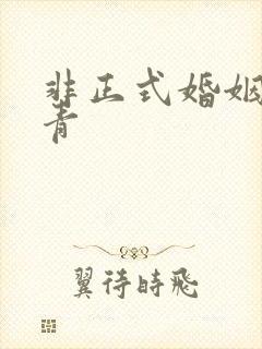 非正式婚姻雾里青