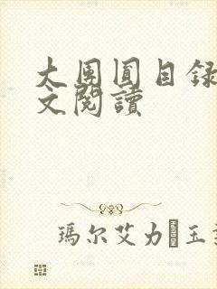 大团圆目录及全文阅读封面