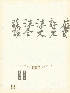 苏沫沫许庭川小说全文免费阅读