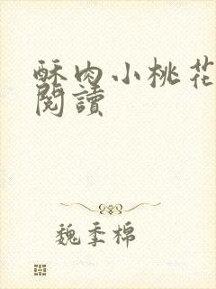 酥肉小桃花全文阅读