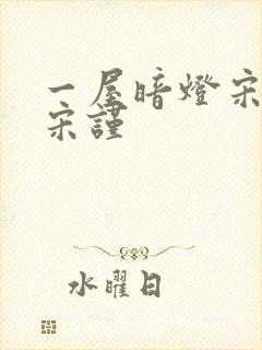 一屋暗灯宋星阑宋谨